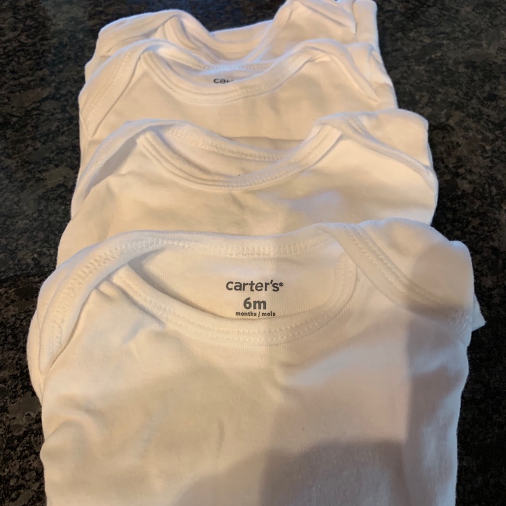 Bundle - (4) 6M Carter’s Long Sleeve White